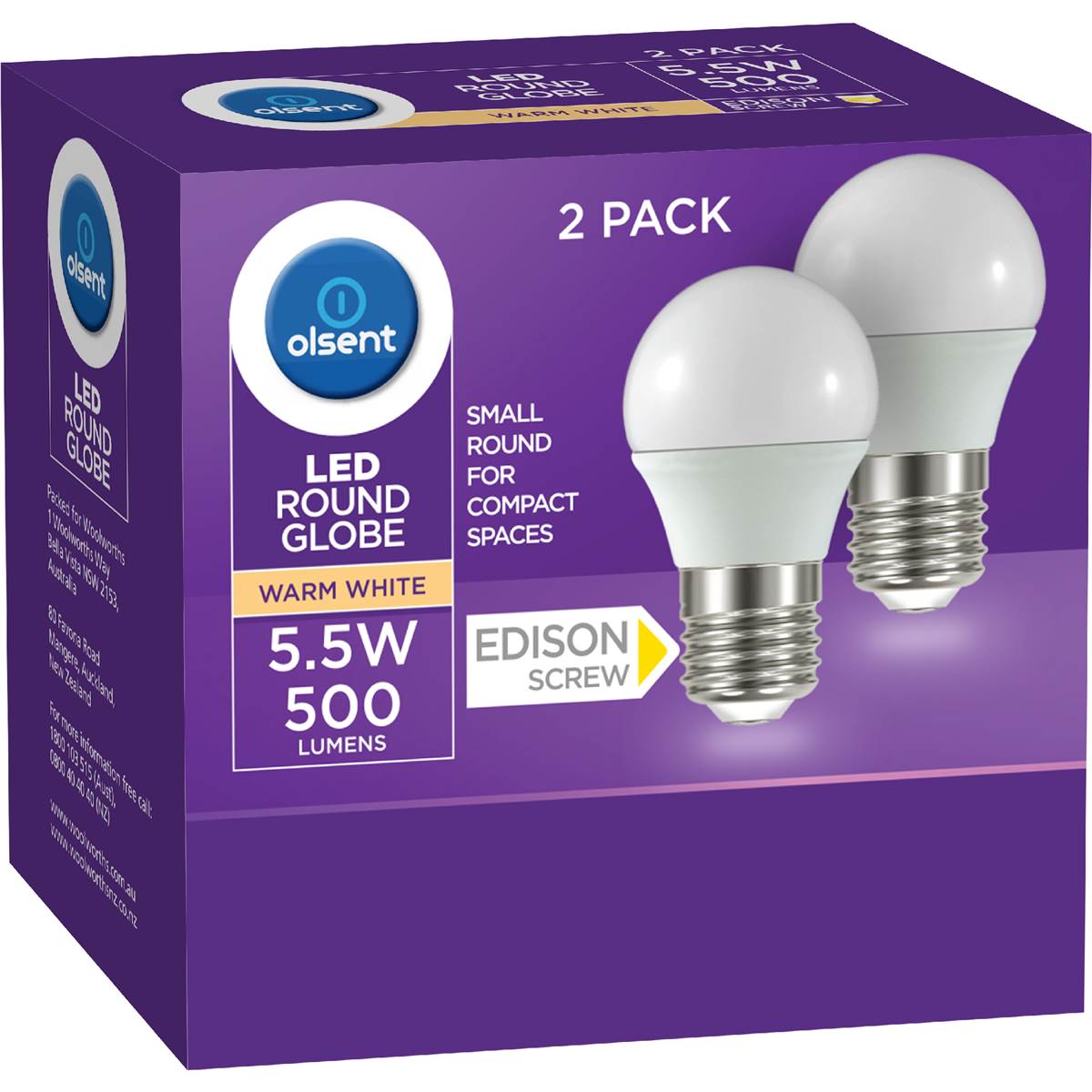 Olsent Led Round ES 5.5W 500Lm Warm White