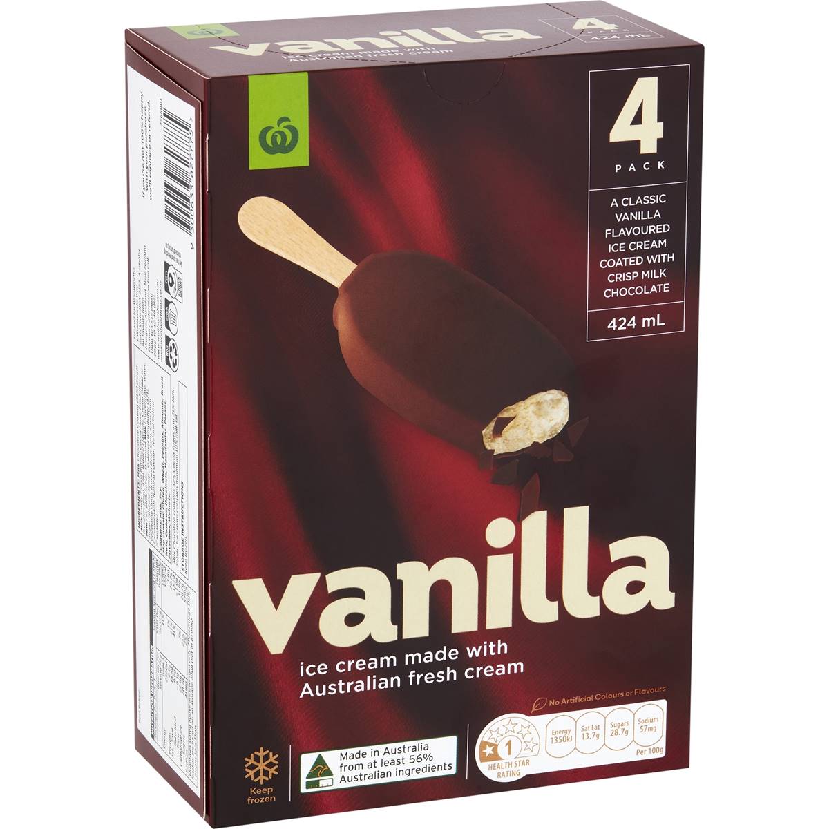 Woolworths Vanilla Ice Cream Sticks