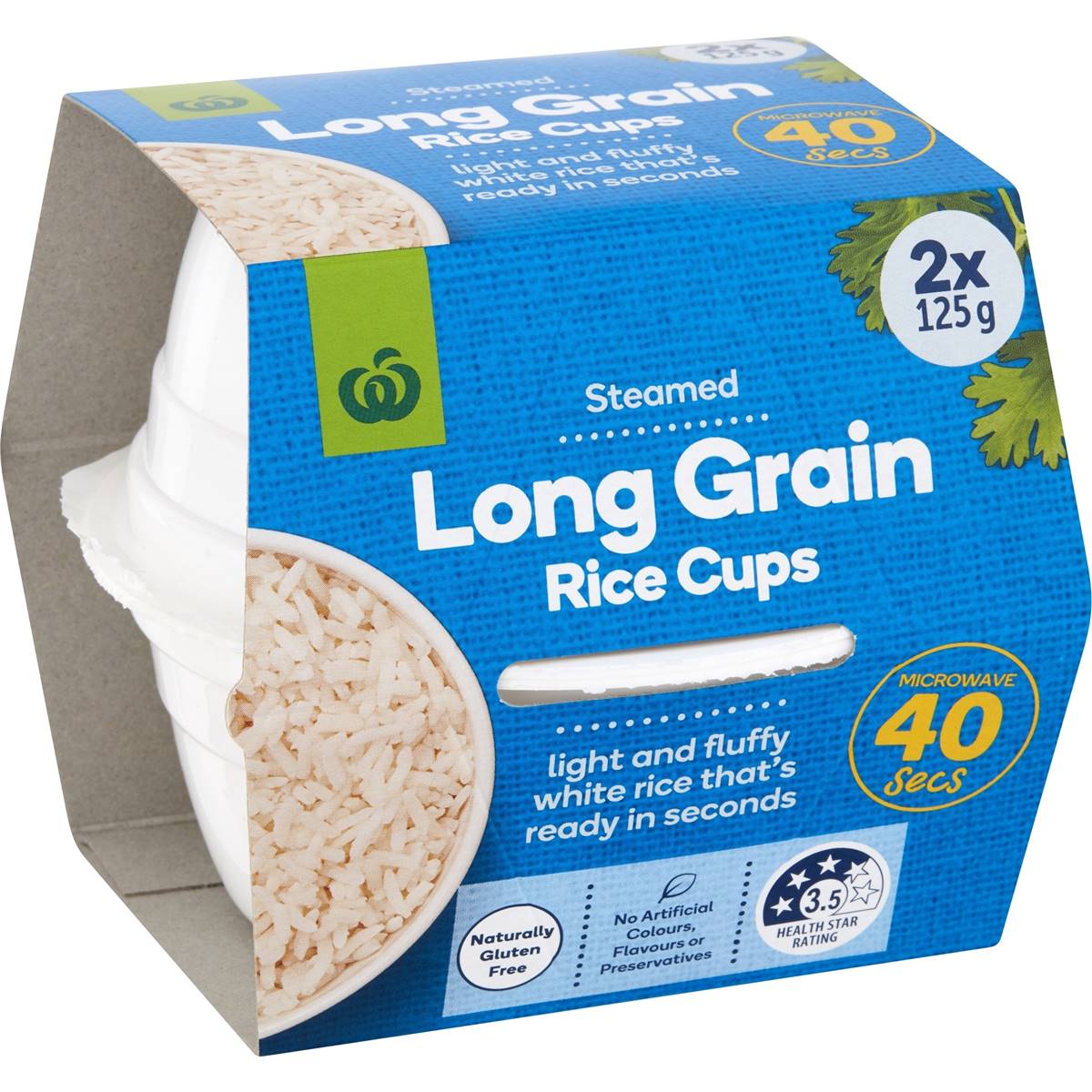 Calories in Woolworths Long Grain Rice Microwave Cups