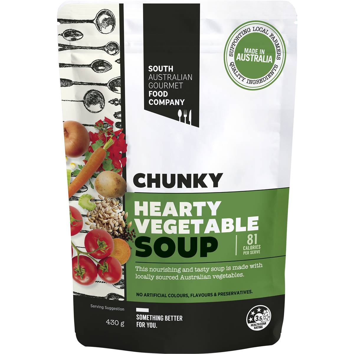 South Australian Gourmet Food Company Chunky Hearty Vegetable Soup Pouch