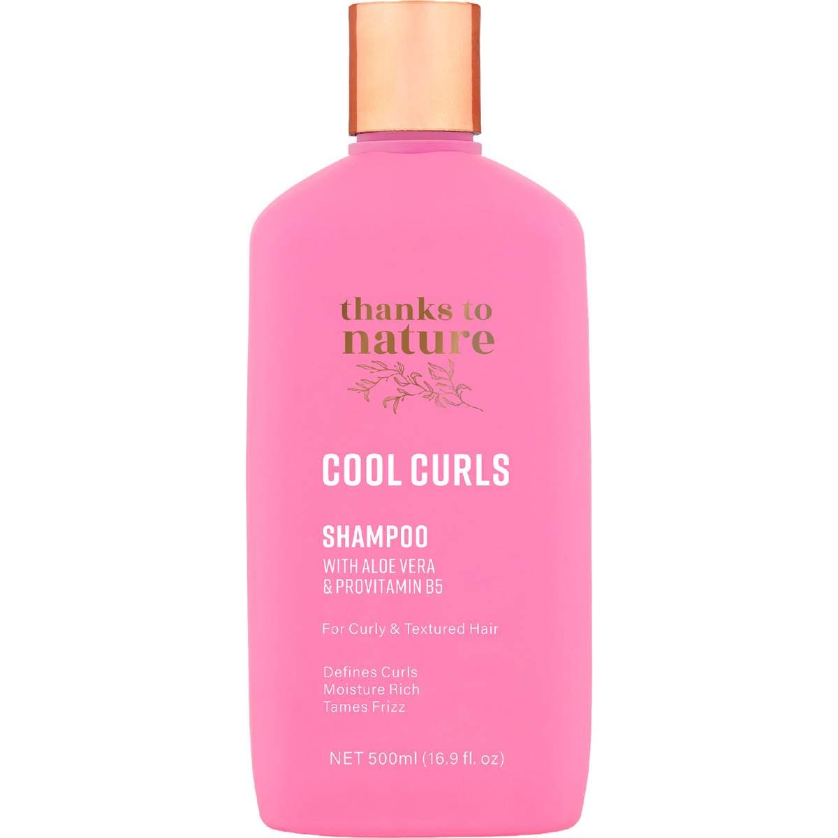 Thanks To Nature Cool Curls Shampoo With Aloe Vera For Curly Hair 500mL