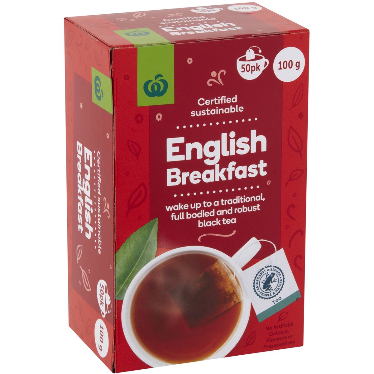 Calories in Woolworths English Breakfast Tea calcount