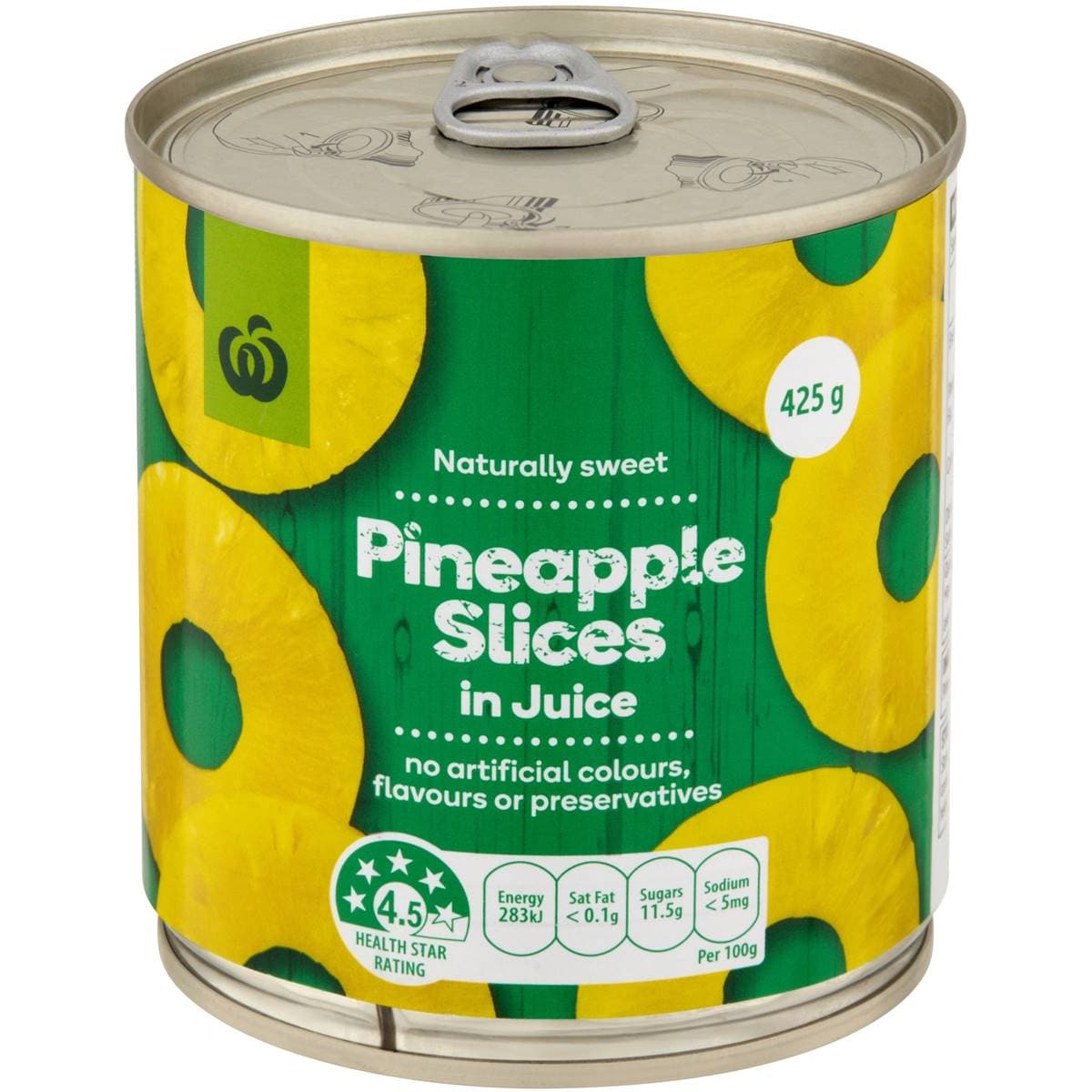 Calories in Woolworths Pineapple Slices In Juice calcount