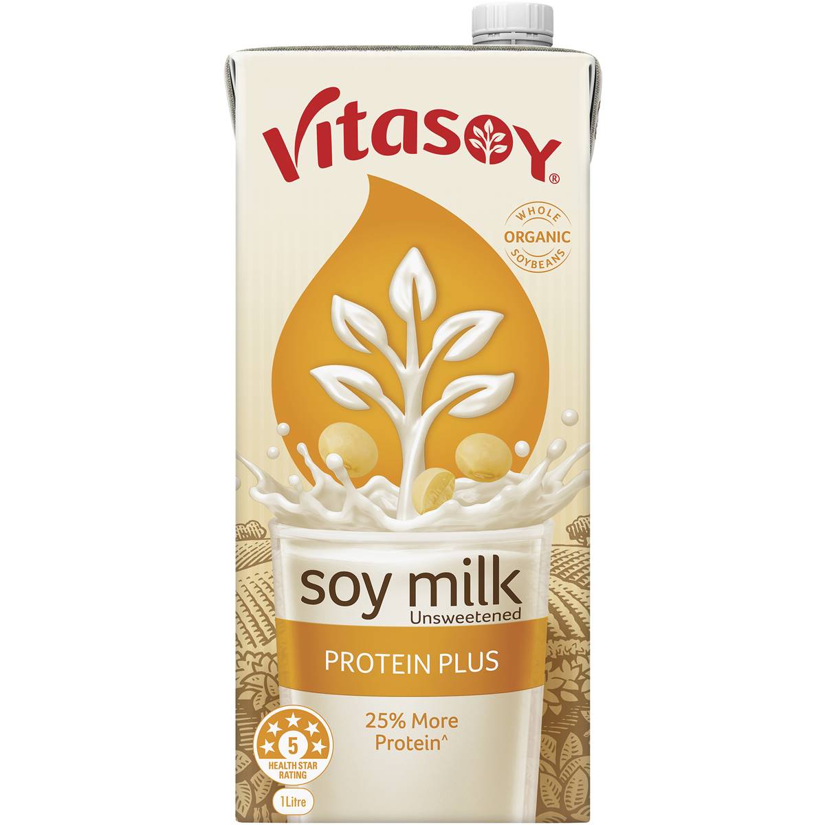 Calories in Vitasoy Protein Plus Unsweetened Soy Milk