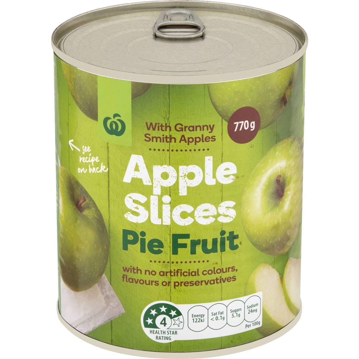 Calories in Woolworths Apple Slices Pie Fruit calcount