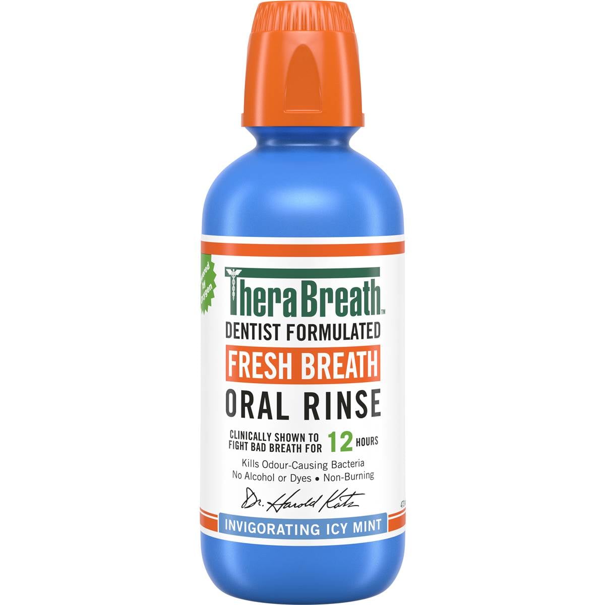 TheraBreath Mouthwash Invigorating Icy Mint 473mL