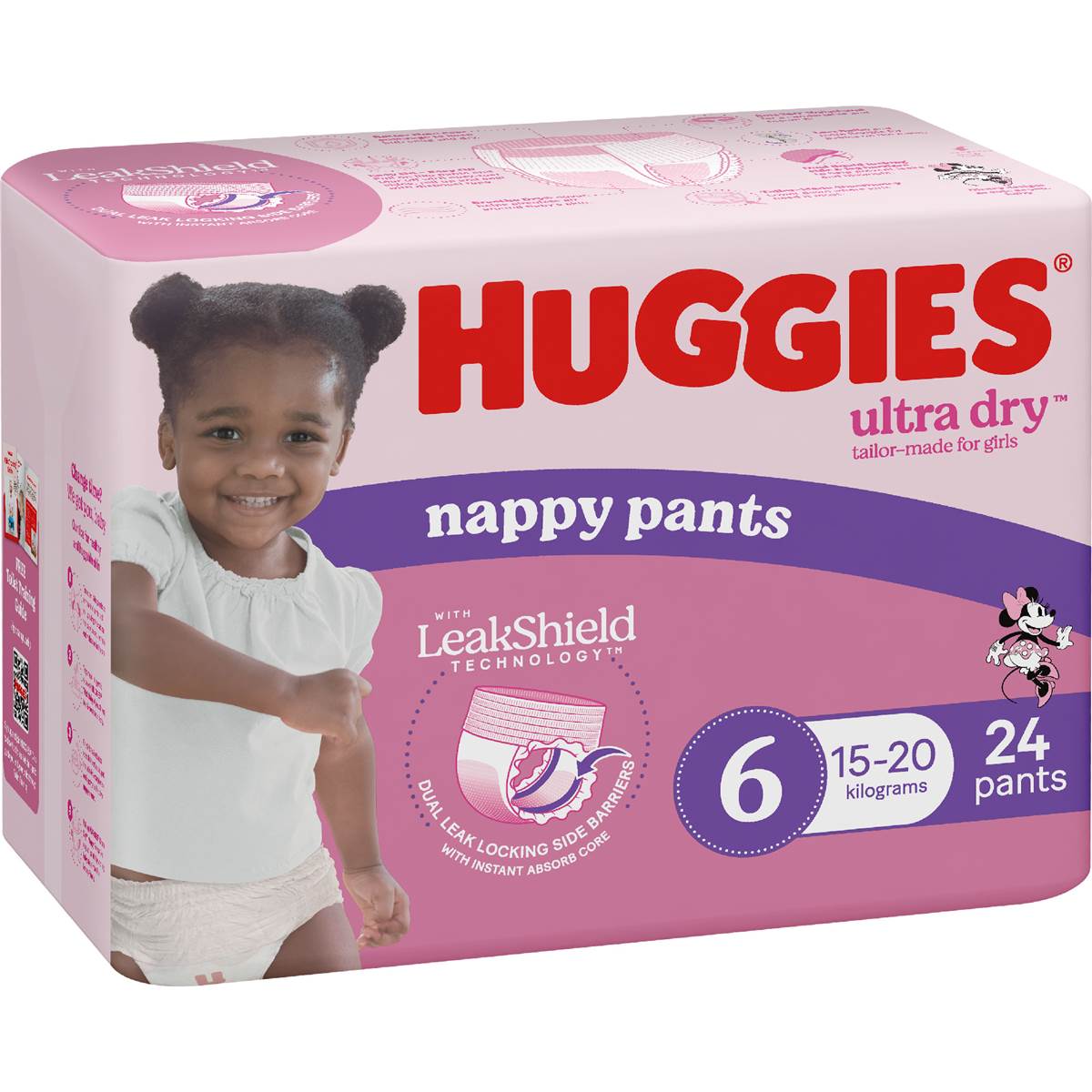 Huggies Ultra Dry Nappy Pants Girls Size 6 (15kg+) 24 pack