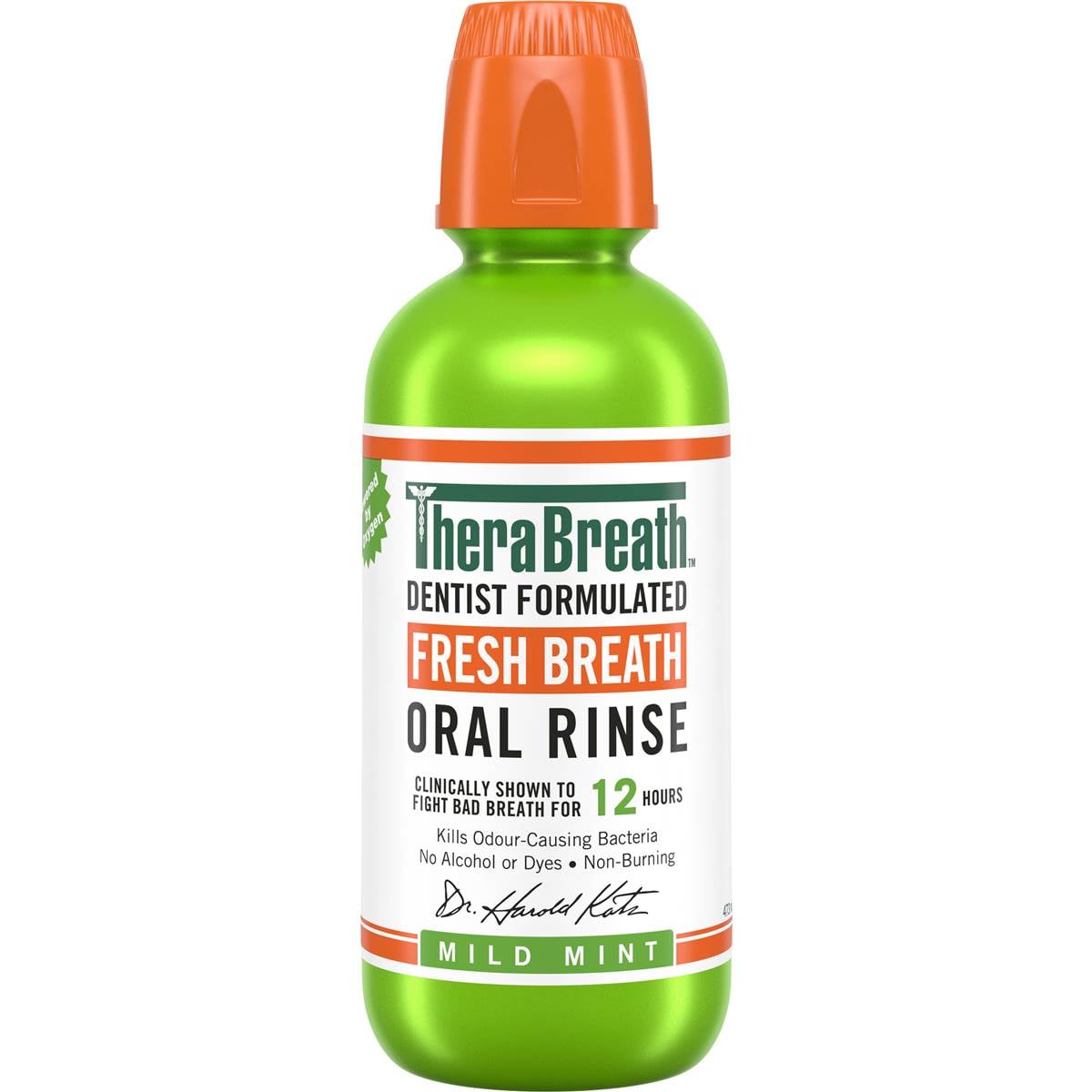 TheraBreath Dentist Formulated Fresh Breath Oral Rinse Mild Mint 473mL