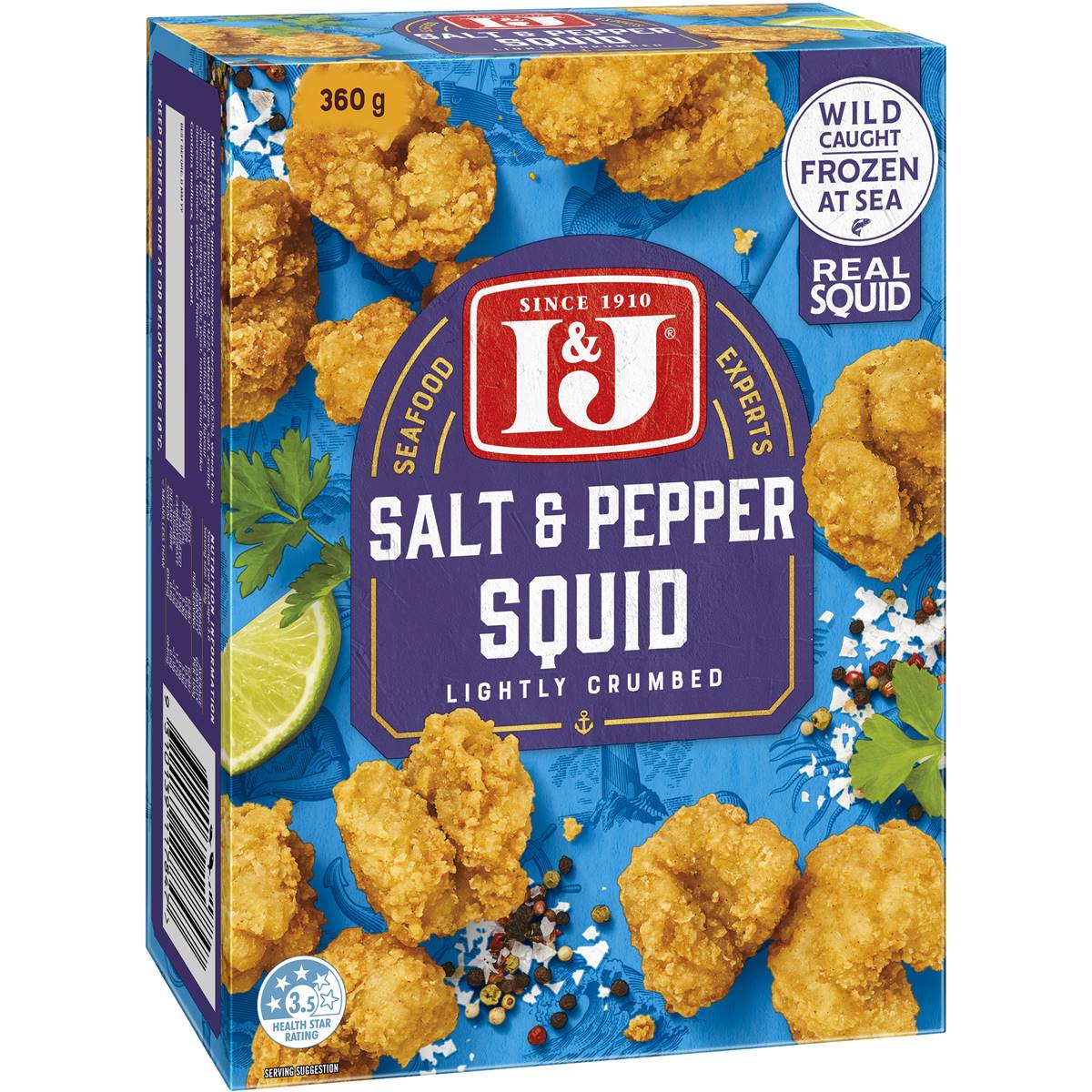 Calories in I & J Salt & Pepper Squid