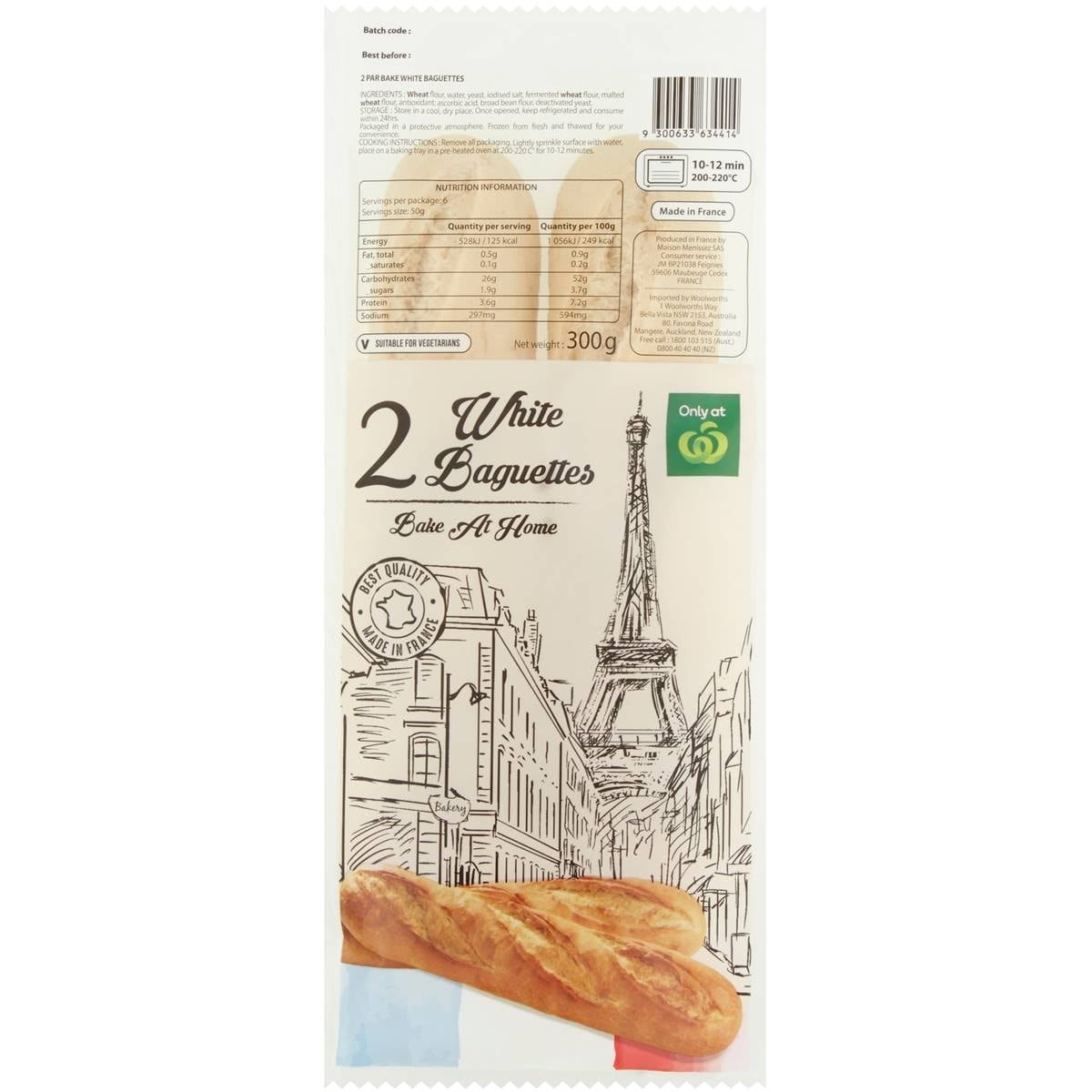 Menissez Bake At Home White Baguettes