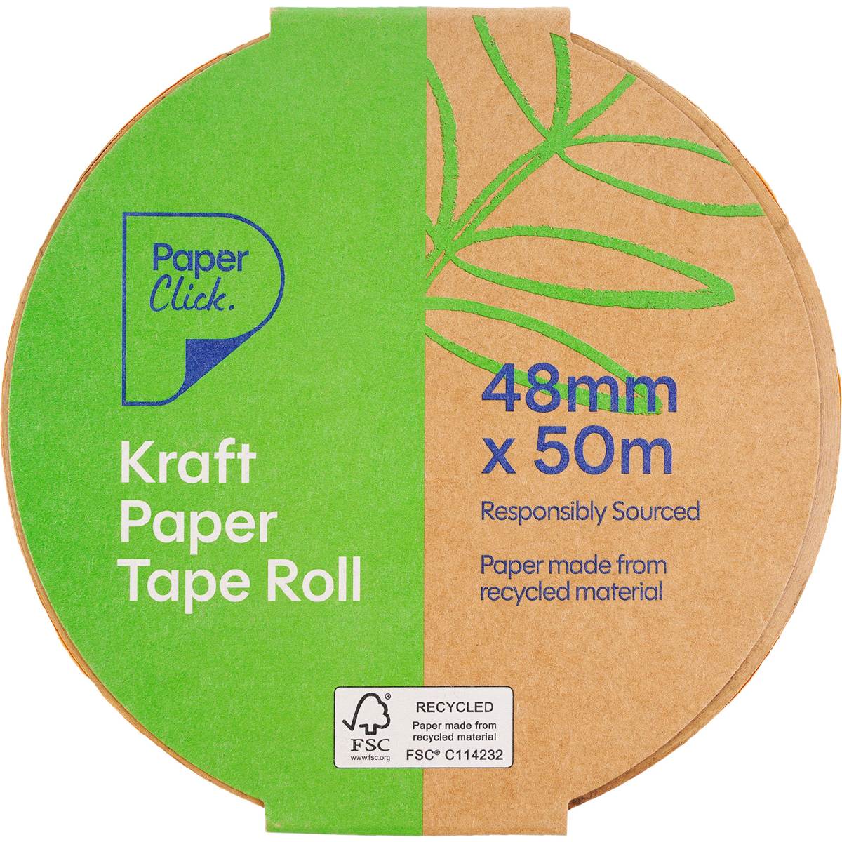 Paperclick Kraft Paper Tape Roll 48mm x 50m