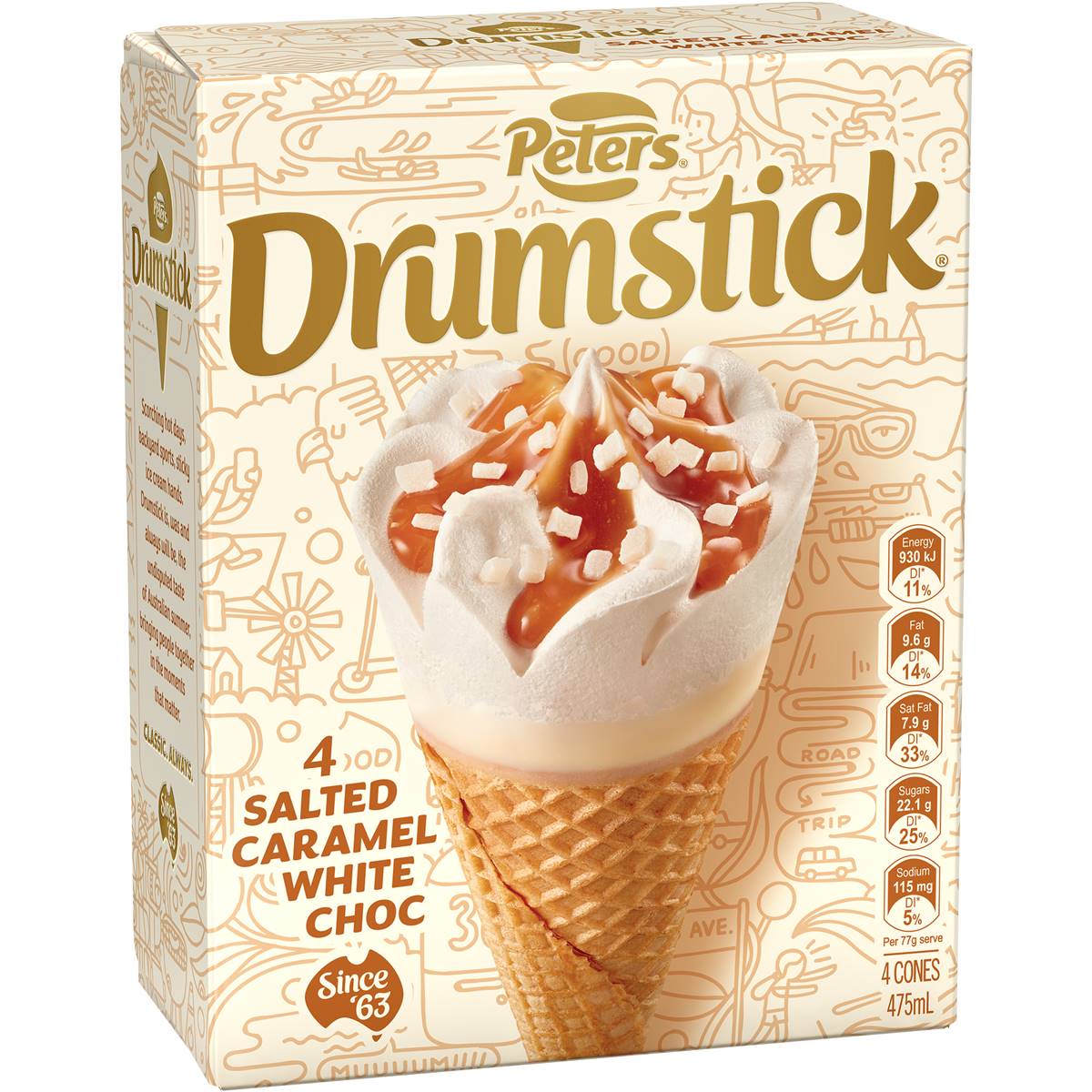 white chocolate and salted caramel ice cream