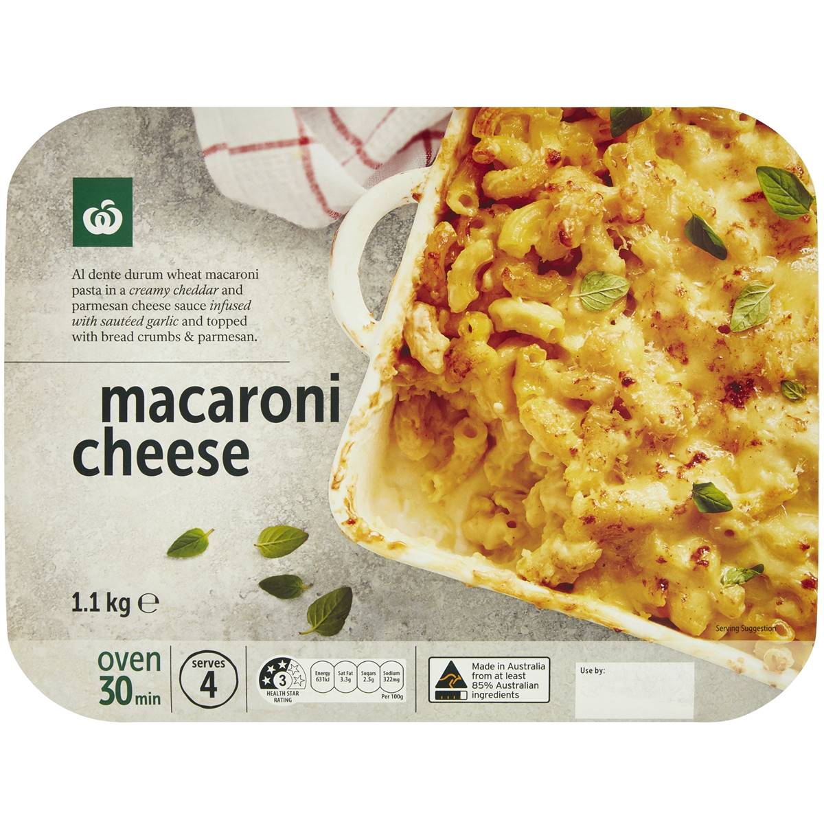 Calories in Woolworths Family Classics Macaroni & Cheese calcount