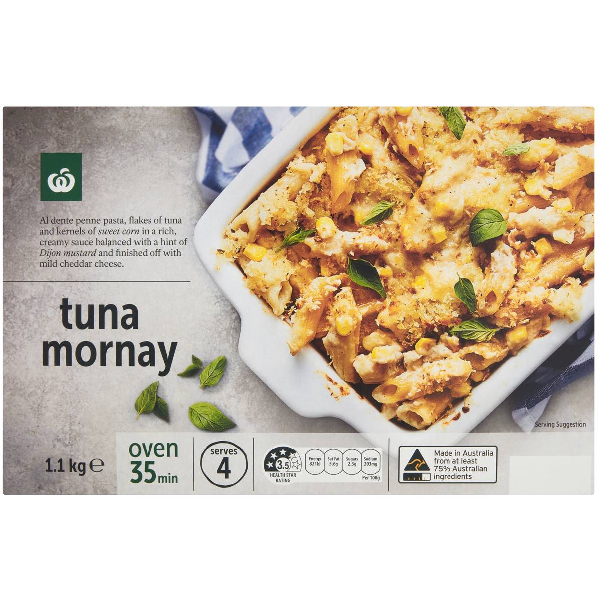 Calories in Woolworths Family Classics Tuna Mornay calcount