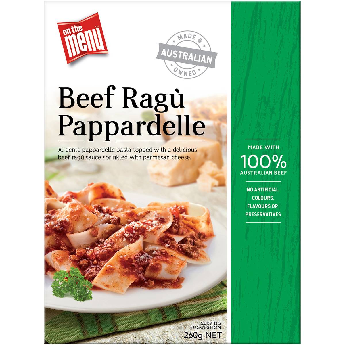 Calories in On The Menu Beef Ragu Pappardelle