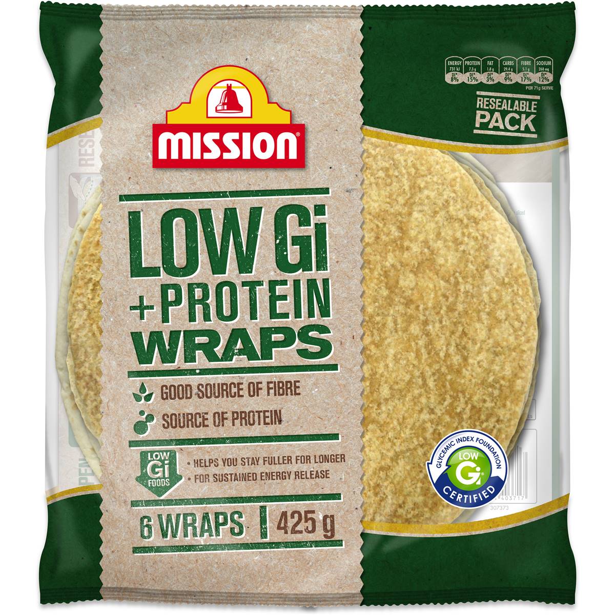 calories-in-mission-low-gi-wraps-wholemeal-calcount