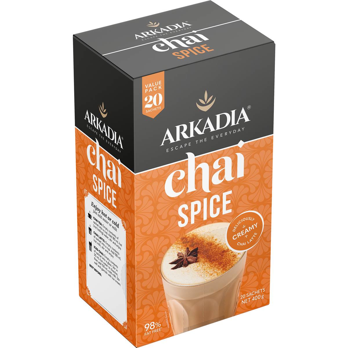 Arkadia Chai Tea Spice Sachets 20pk 400g | Woolworths