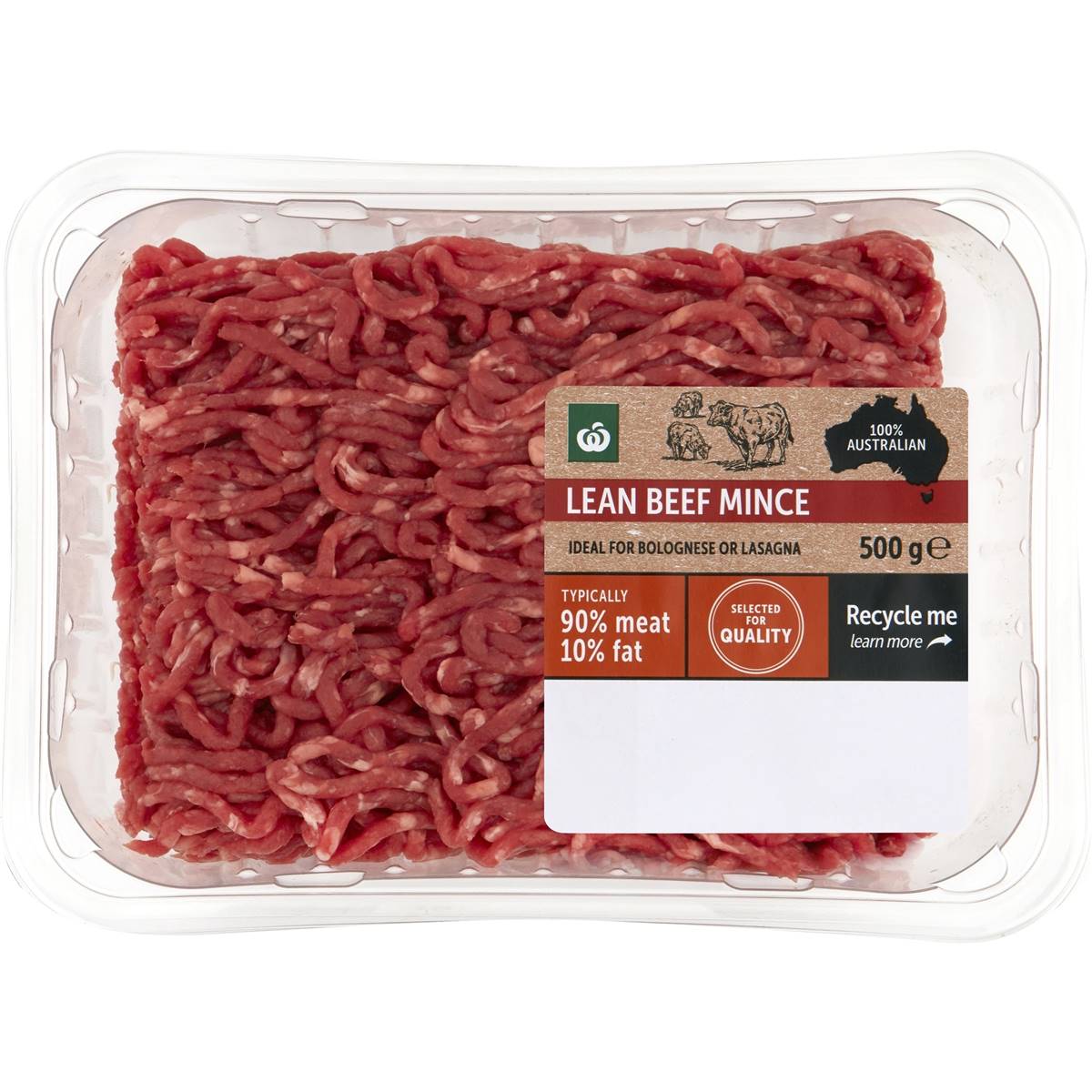 Calories in Woolworths Lean Beef Mince