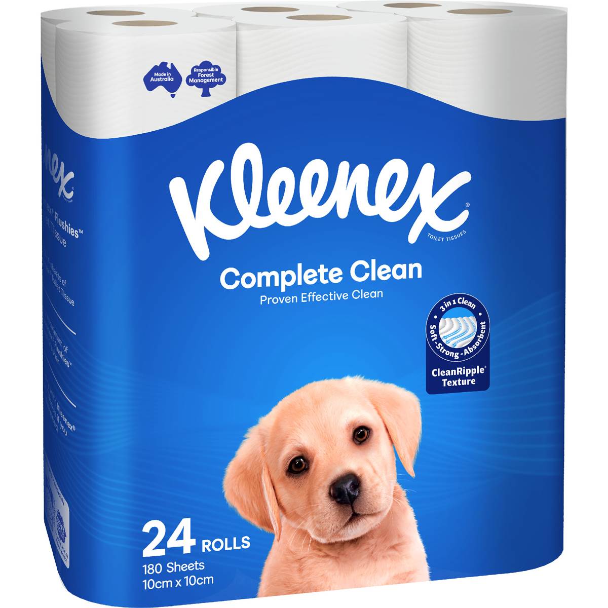 Kleenex Complete Clean White Toilet Paper