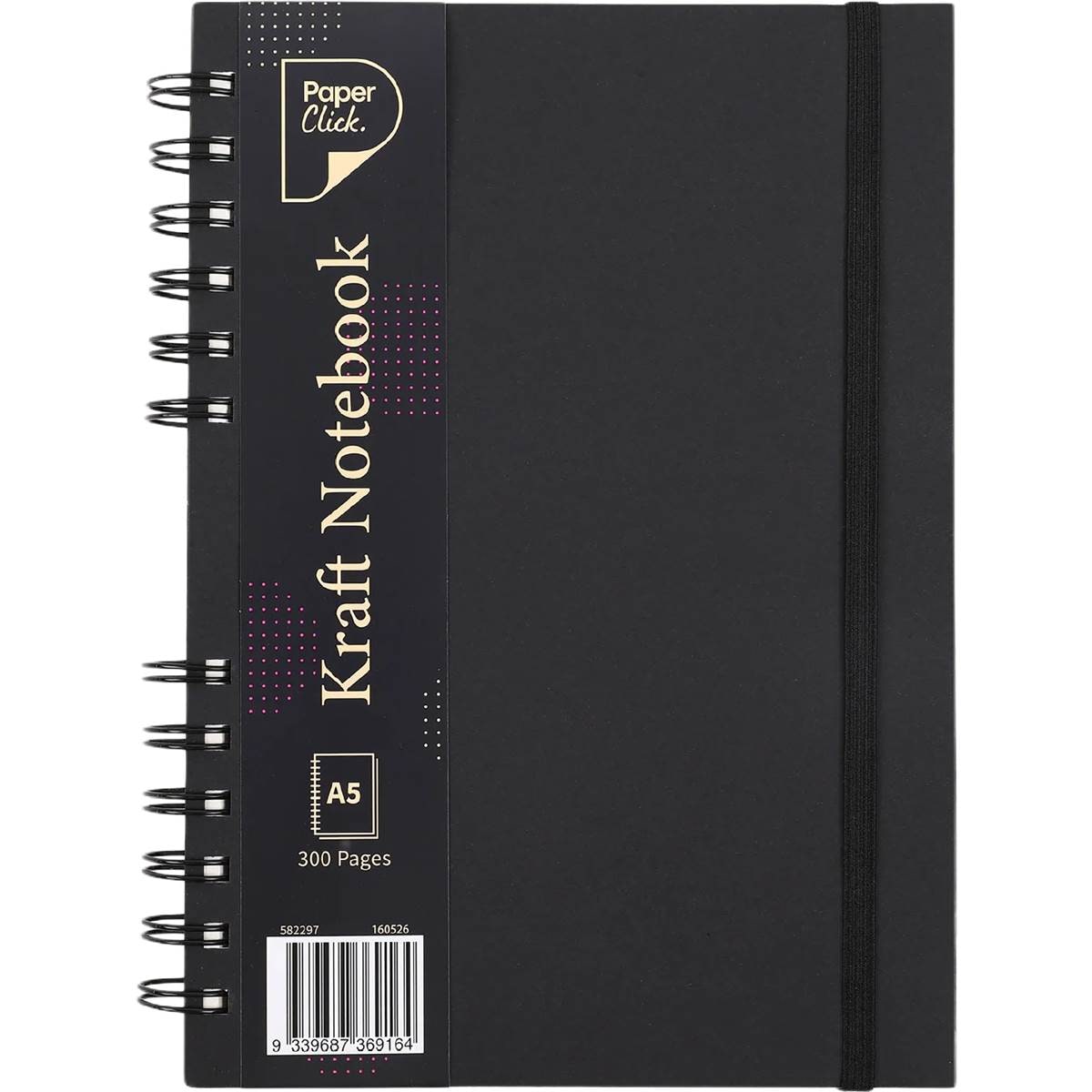 Paperclick A5 Kraft 300 Page Notebook Assorted