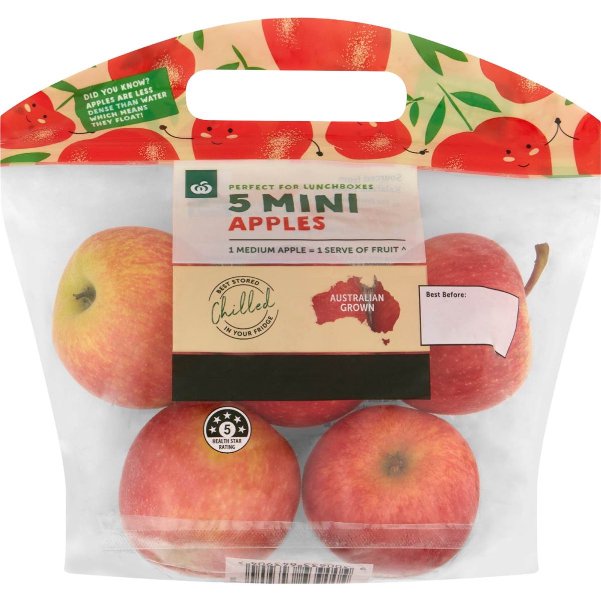 Calories in Woolworths Fresh Food Kids Mini Apples calcount