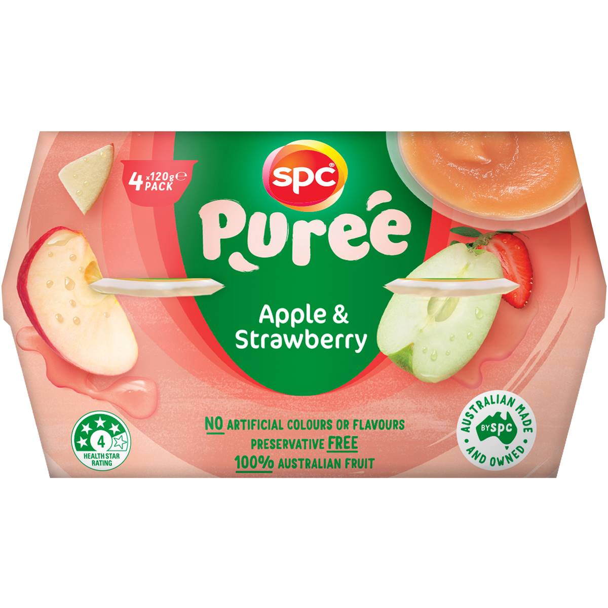 Calories in Spc Apple & Strawberry Puree Cups