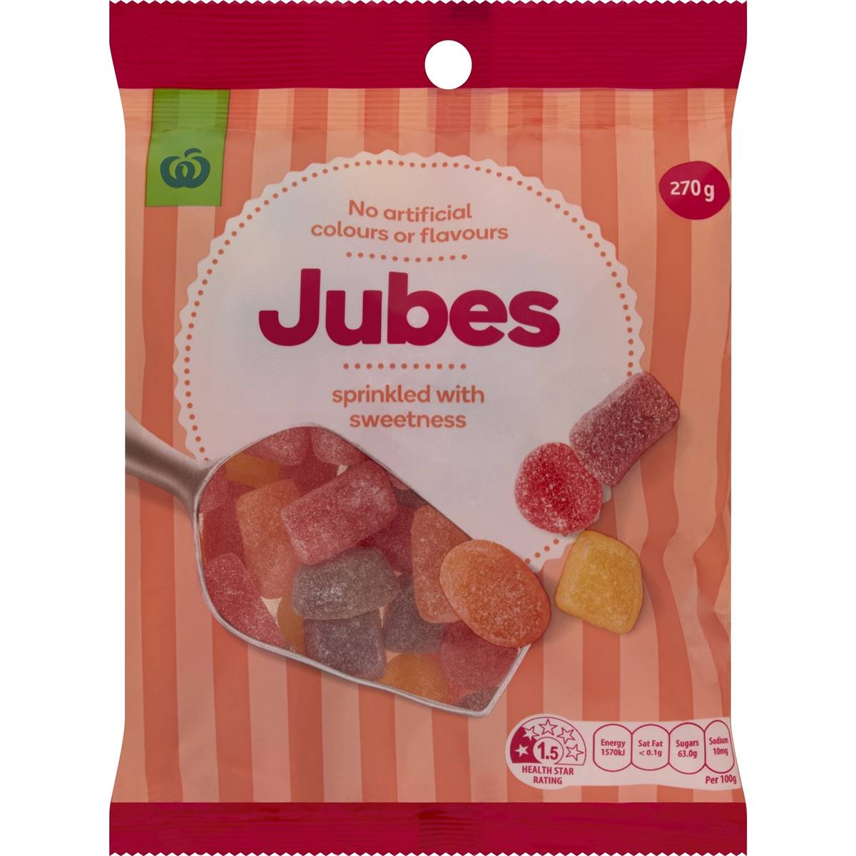 Calories in Woolworths Jubes