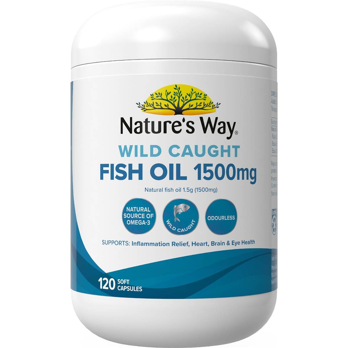 Nature's Way Wild Caught Fish Oil 1500mg Soft Capsules 120 pack