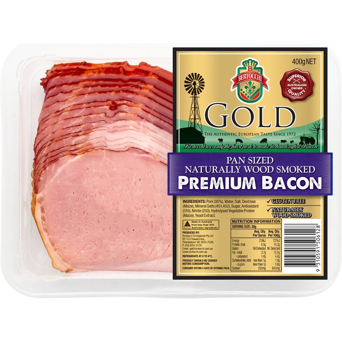 Bertocchi Pan Sized Premium Bacon