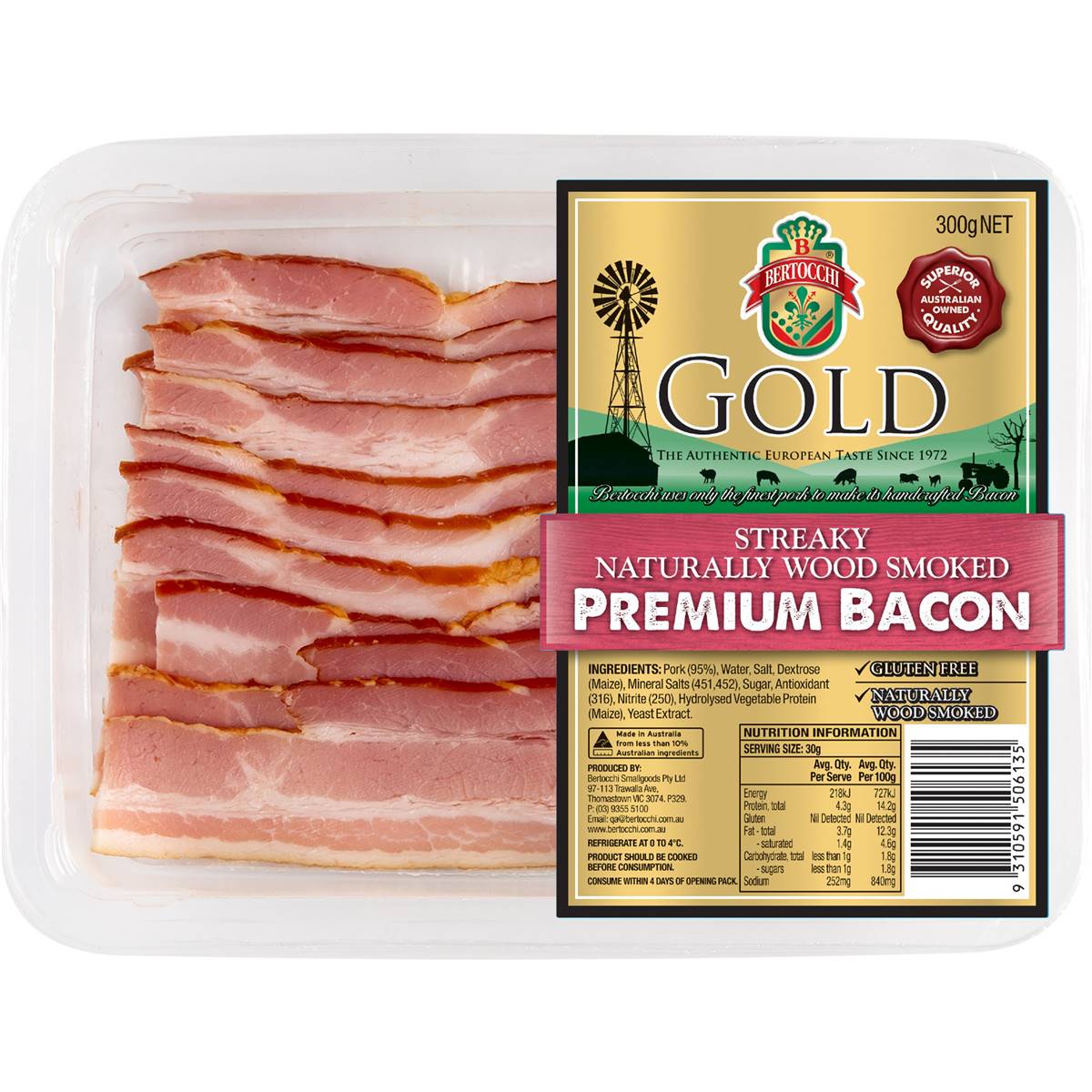 Bertocchi Gold Streaky Premium Bacon