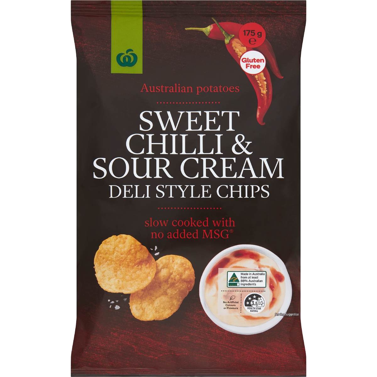 Woolworths Deli Style Potato Chips Sweet Chilli & Sour Cream