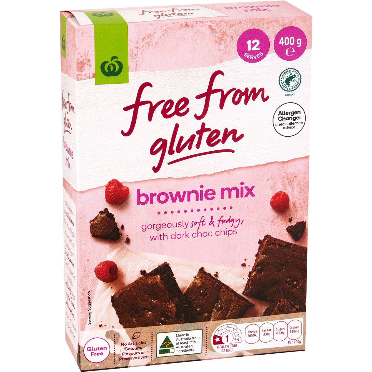 Free From Gluten Brownie Mix With Dark Choc Chips