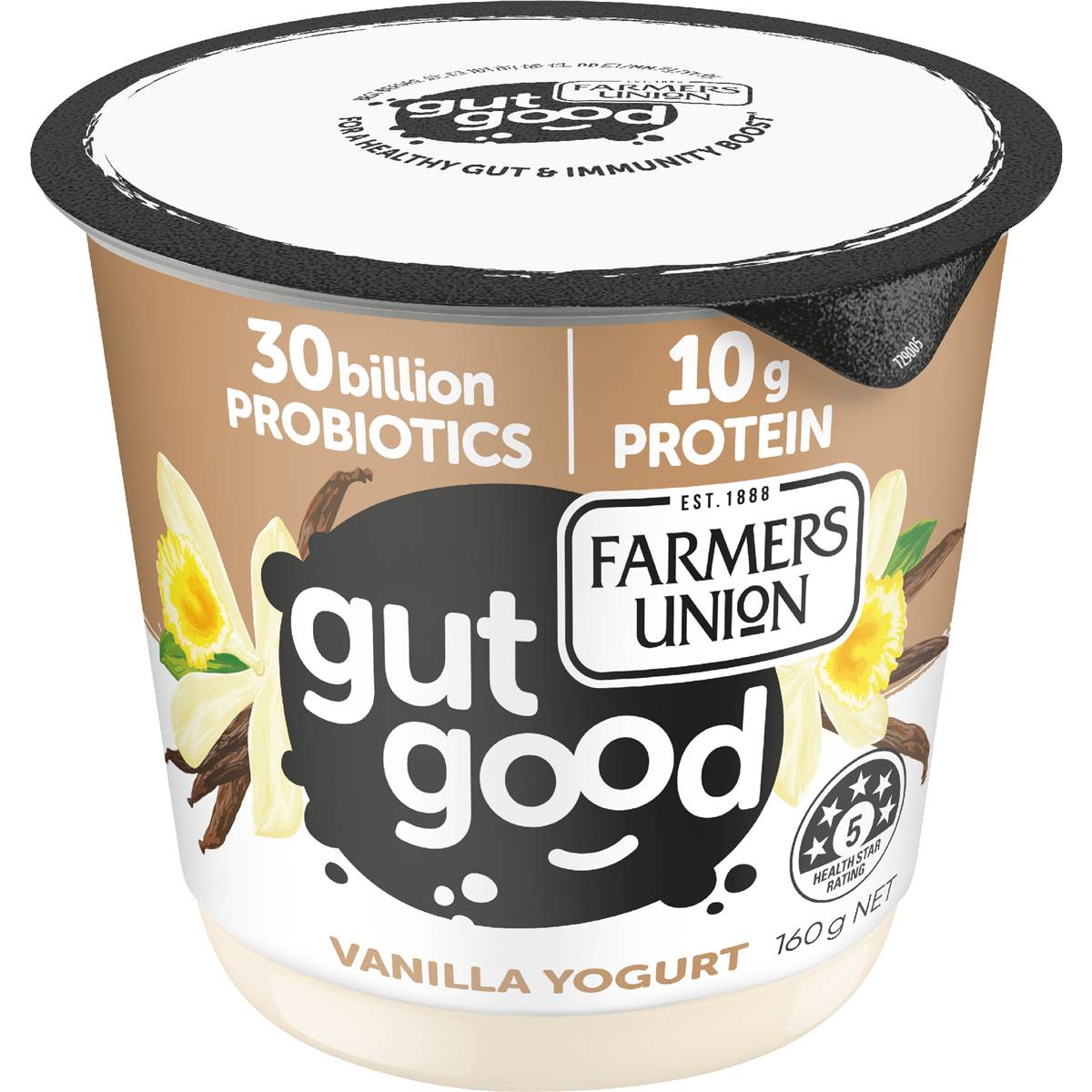 Farmers Union Gut Good Greek Style Yoghurt Vanilla 160g