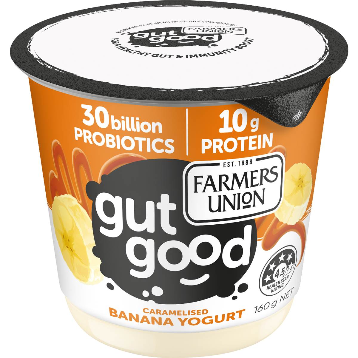 Farmers Union Gut Good Greek Style Yoghurt Caramalised Banana 160g