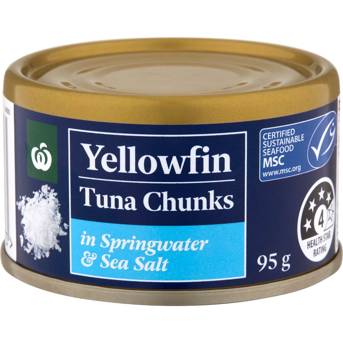 Woolworths Yellowfin Tuna Chunks Springwater & Sea Salt