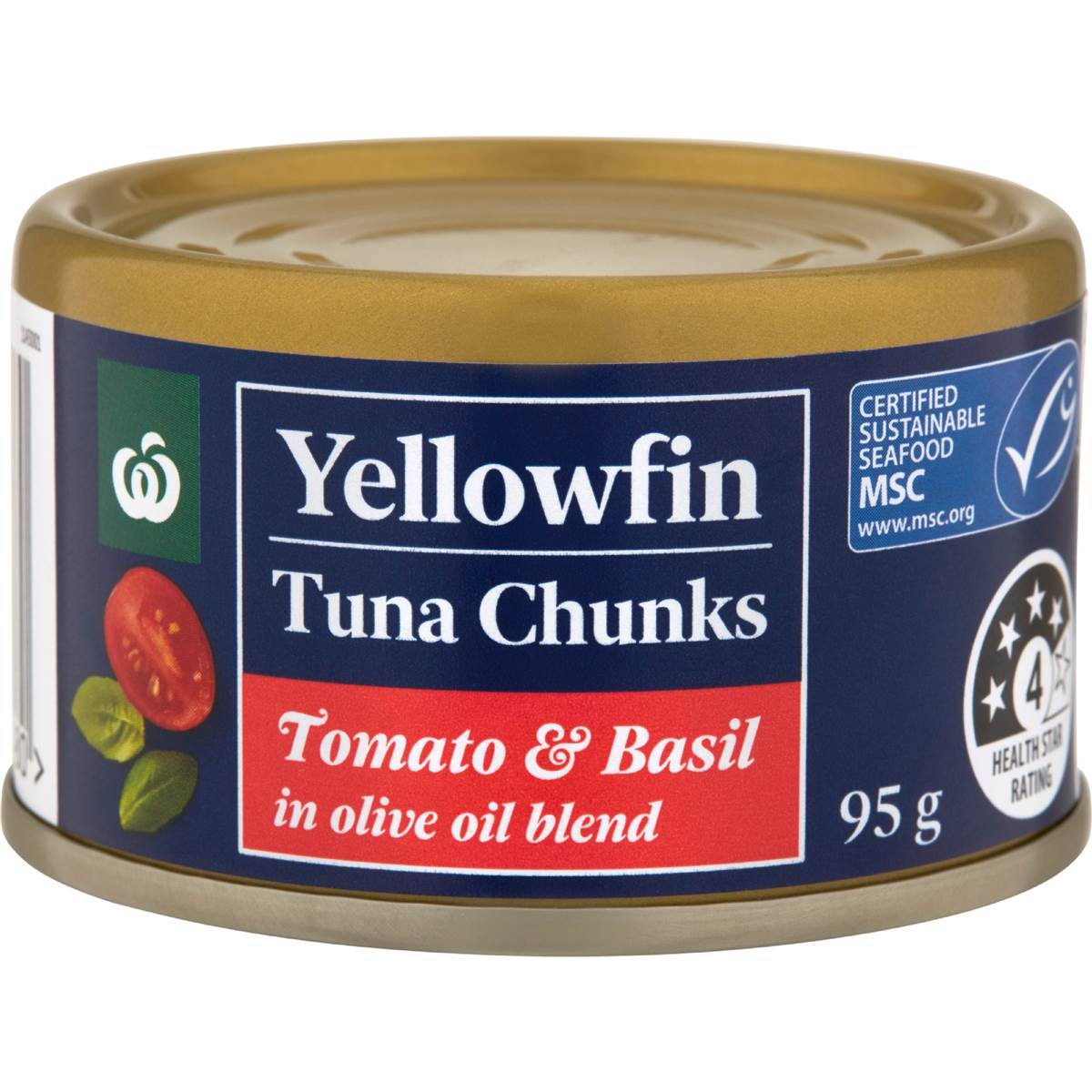 Woolworths Yellowfin Tuna Chunks Olive Oil With Tomato Basil