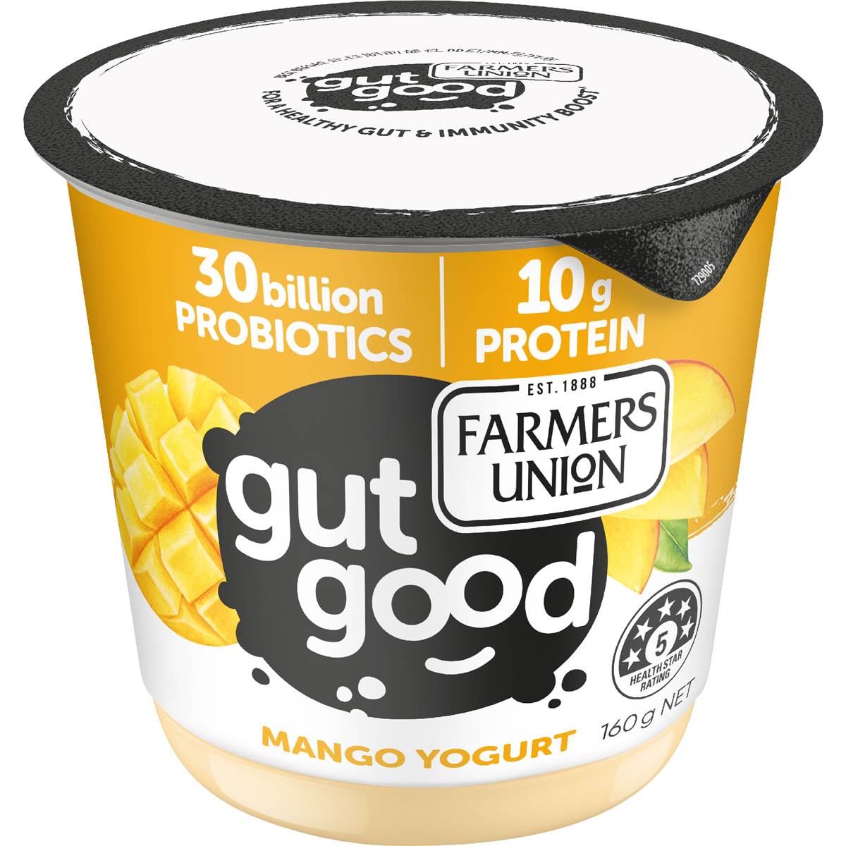 Farmers Union Gut Good Greek Style Yoghurt Mango 160g