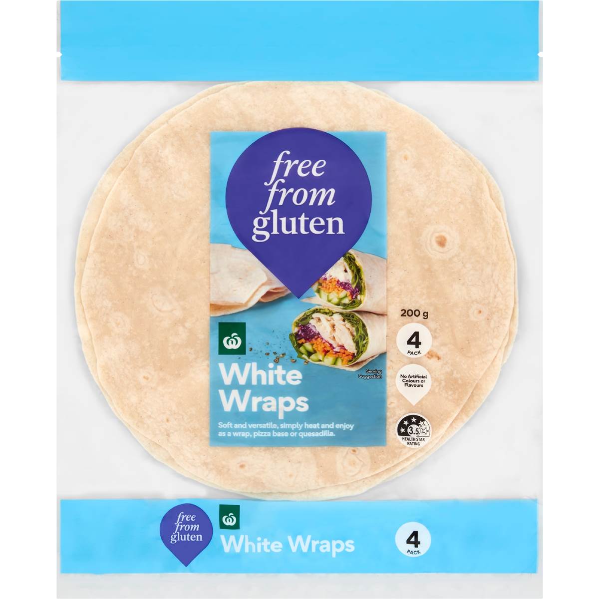 Woolworths Free From Gluten White Wraps