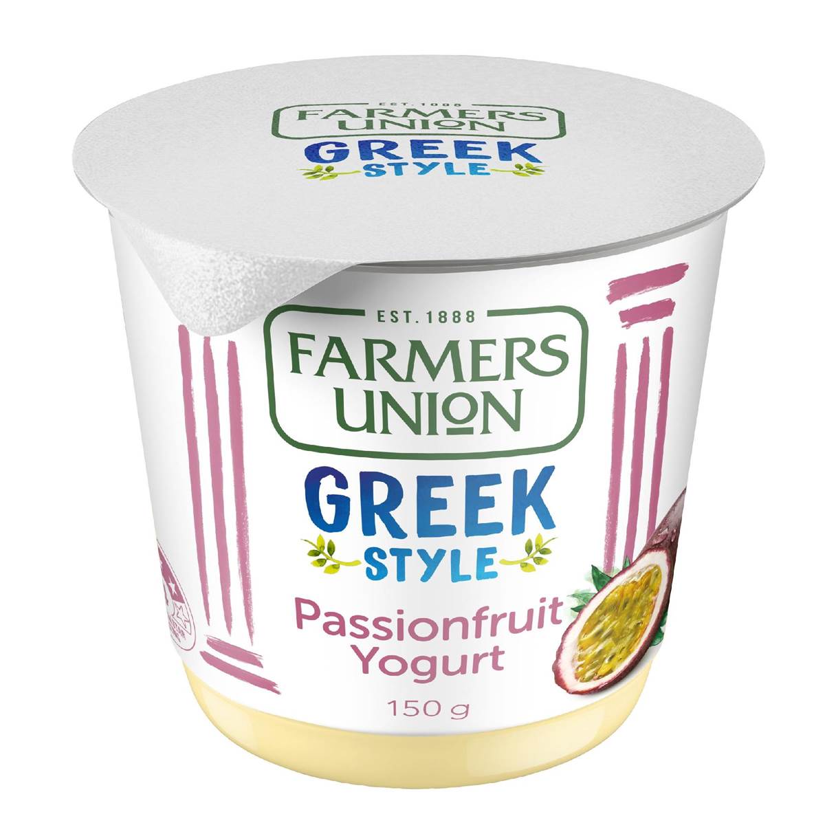 Farmers Union Greek Style Yoghurt Passionfruit 150g