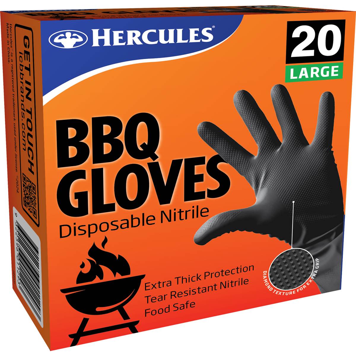 Hercules Disposable Nitrile BBQ Gloves