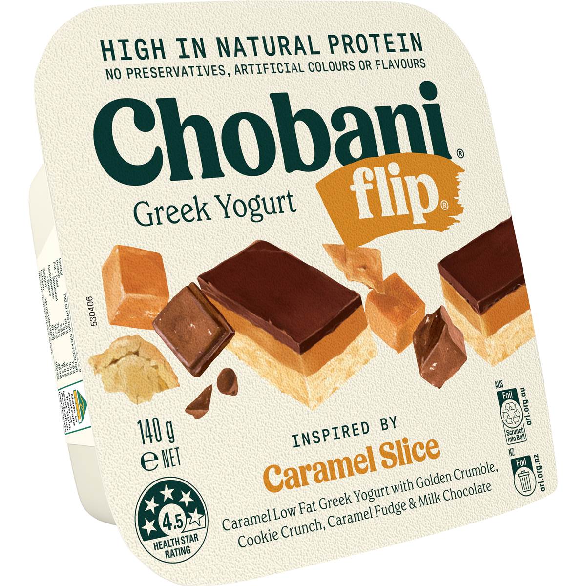 Chobani Flip Greek Yoghurt Caramel Slice 140g