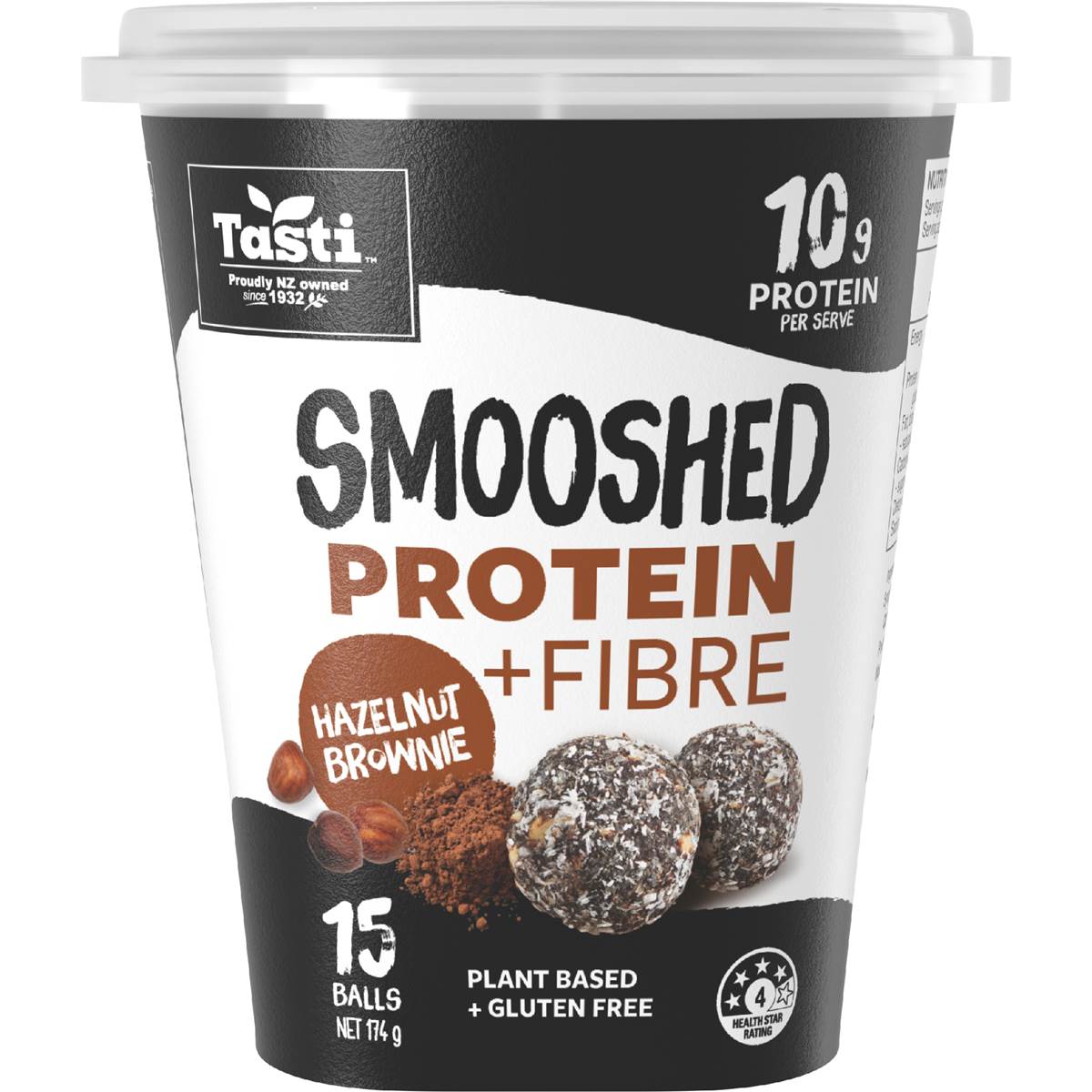 Tasti Smooshed Protein Balls Hazelnut Brownie