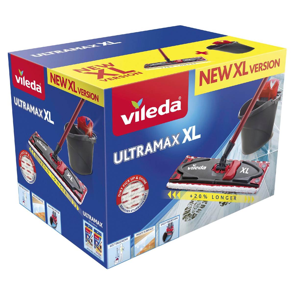 Vileda UltraMax XL Flat Mop 2 In 1 Microfibre