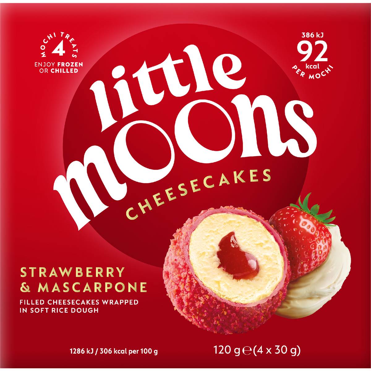 Little Moons Cheesecake Strawberry & Mascarpone 4 pack