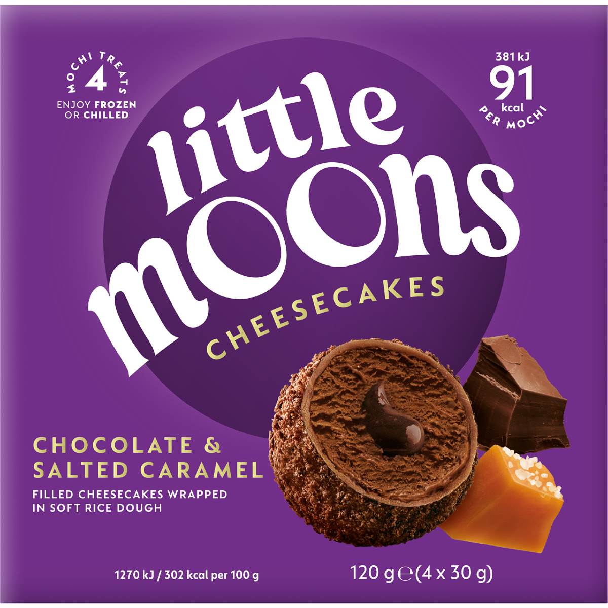 Little Moons Cheesecake Chocolate & Salted Caramel 4 pack