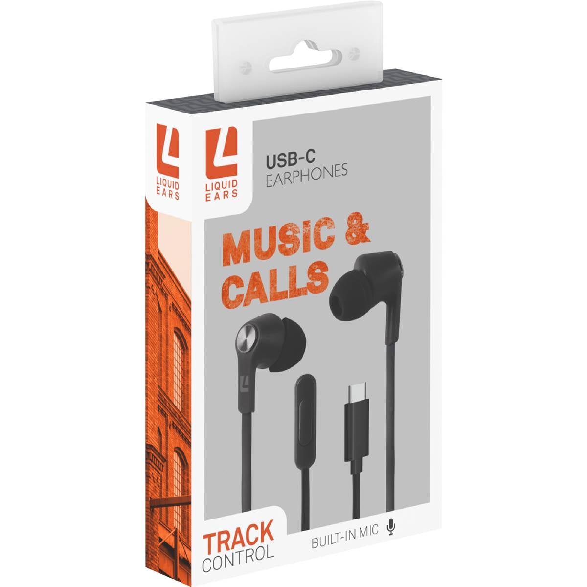 Liquid Ears Music & Calls USB C Earphones Black