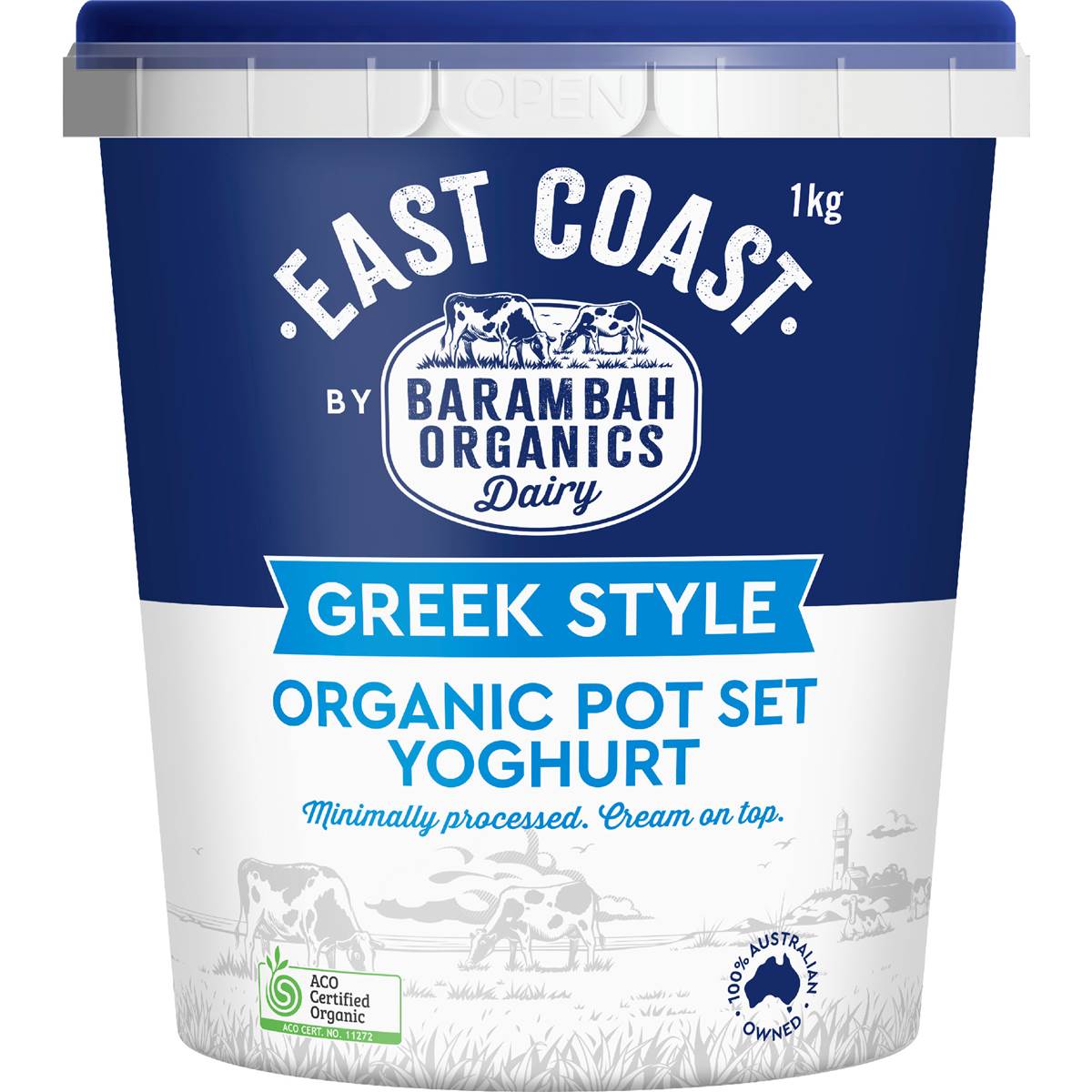Barambah Organics Greek Style Pot Set Yoghurt 1kg