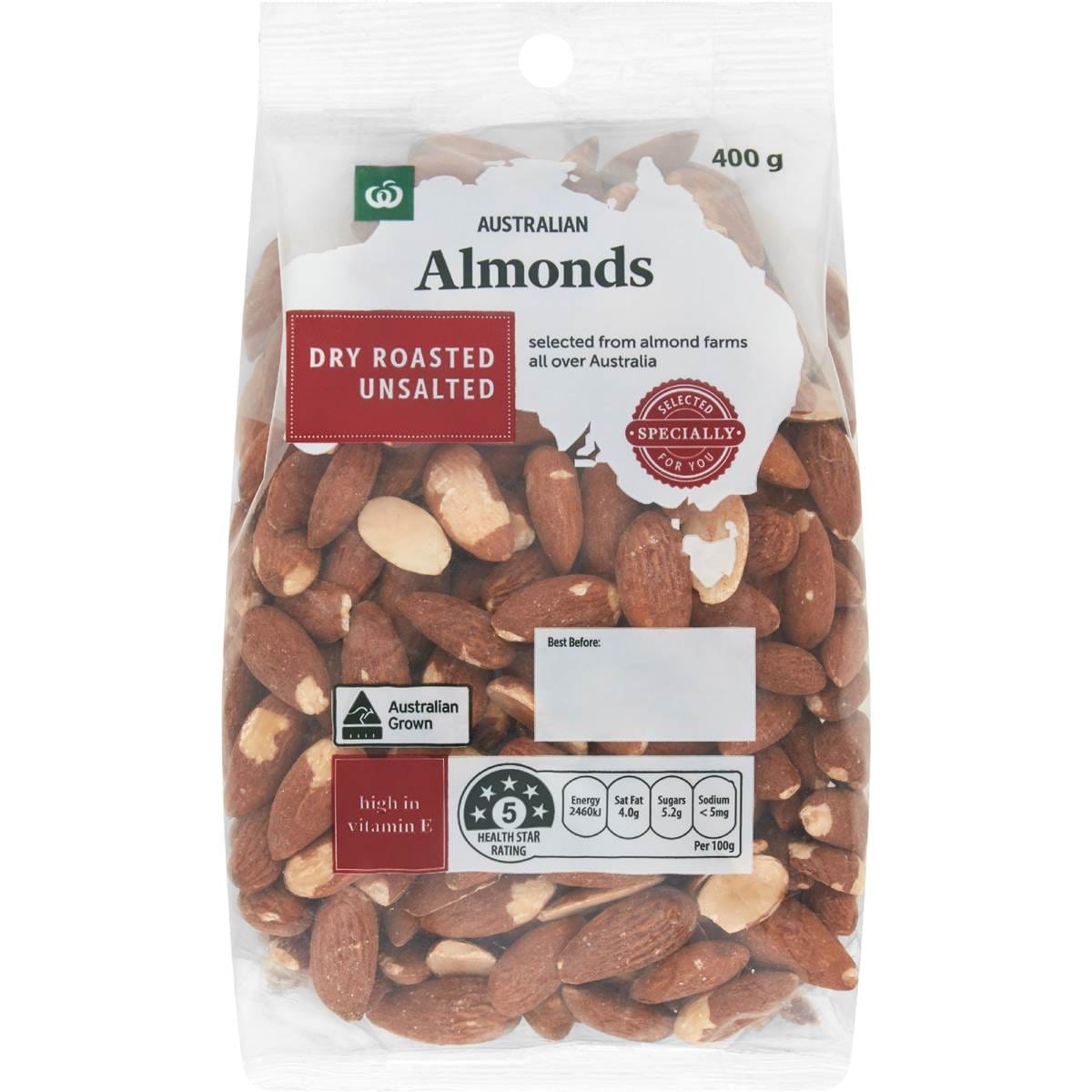 Woolworths Dry Roasted Almonds Nuts