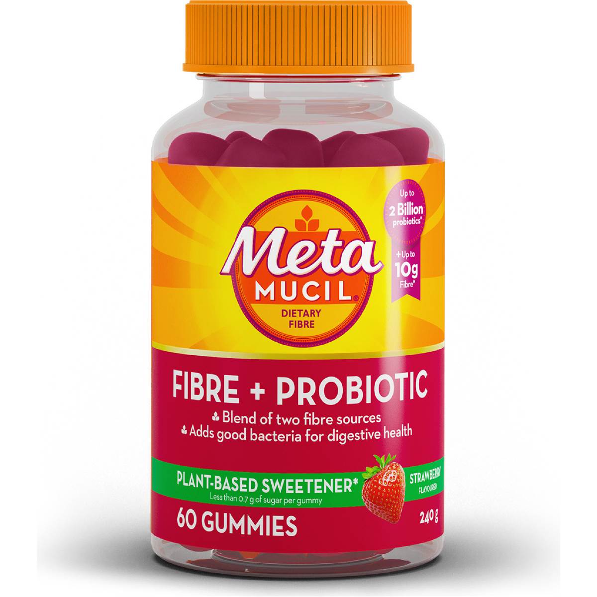 Metamucil Fibre & Probiotic Gummies Strawberry