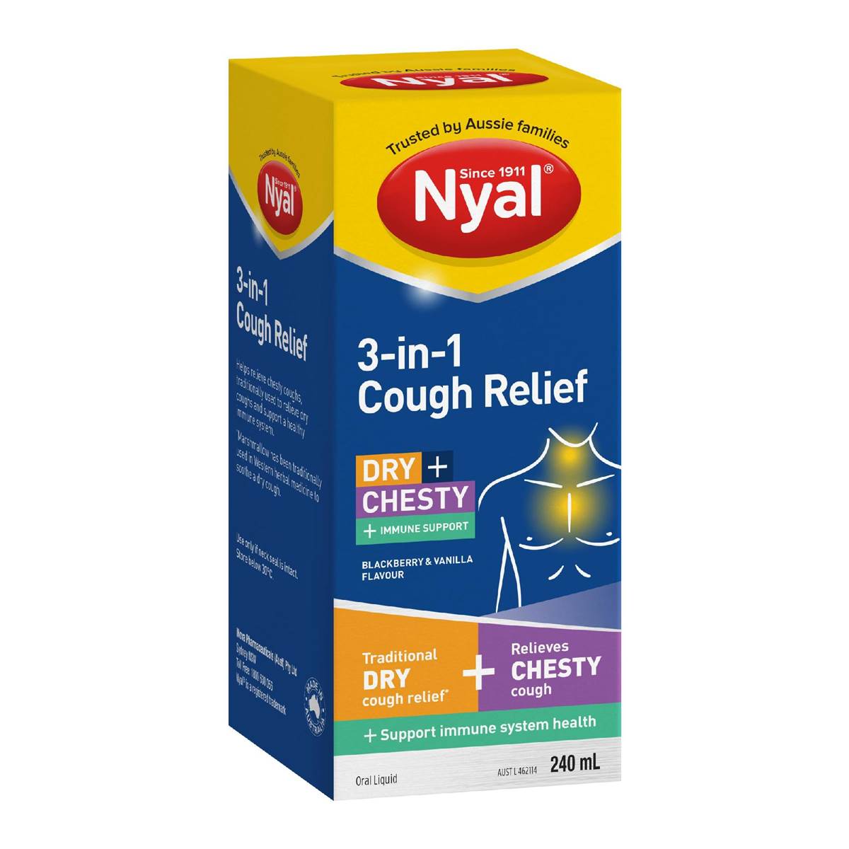 Nyal 3 In 1 Cough Relief Oral Liquid 240mL